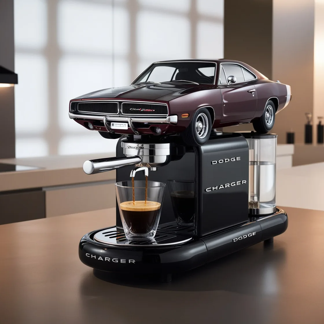 2038 Dodge Charger Inspired Coffee Maker