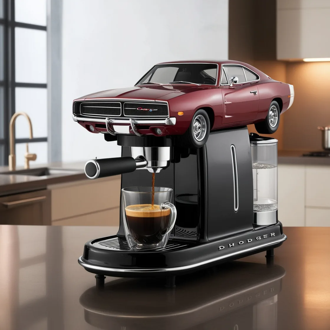 2038 Dodge Charger Inspired Coffee Maker