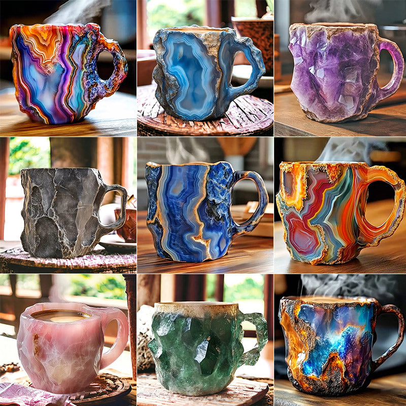 (🌲Early Christmas Sale ) ✨️2024 New Mineral Crystal Coffee Mugs