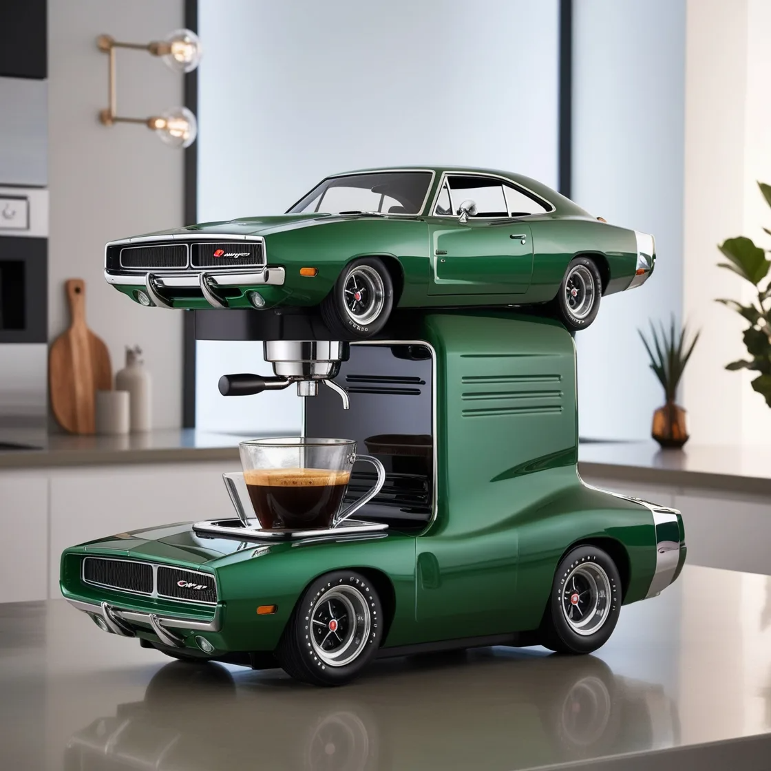 2038 Dodge Charger Inspired Coffee Maker